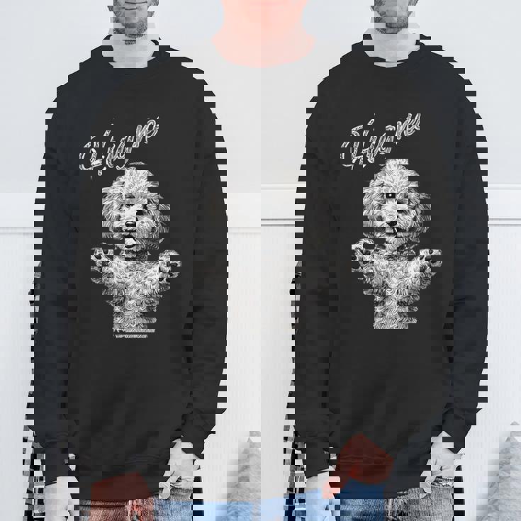 Hug Me トイプードル アートデザイン 可愛い おしゃれ 犬 動物 スウェットシャツ 高齢者への贈り物