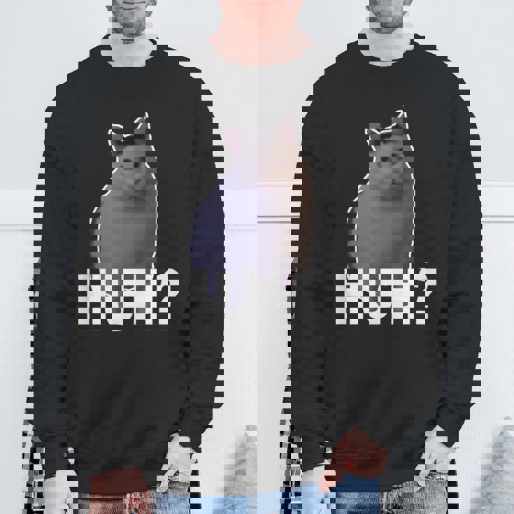 Huh Cat Meme スウェットシャツ 高齢者への贈り物