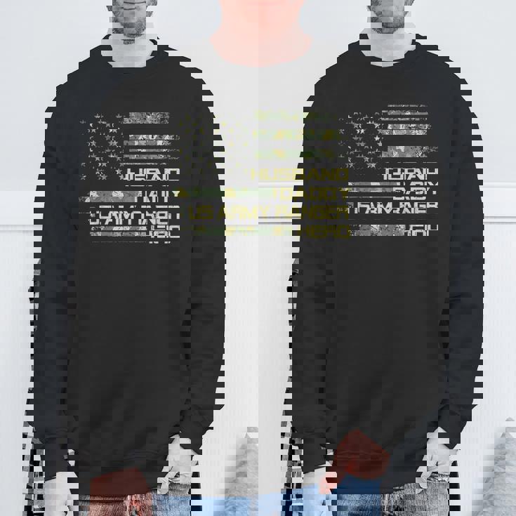 メンズ Husband Daddy Us Army Ranger Hero Flag Usa 迷彩 スウェットシャツ 高齢者への贈り物