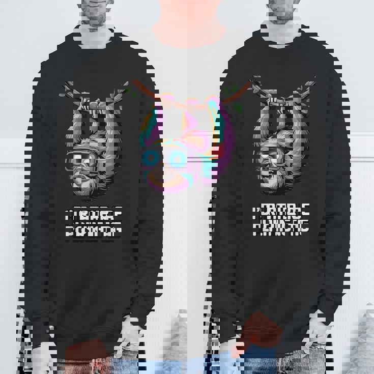 I'd Rather Be Playing Tag スウェットシャツ 高齢者への贈り物