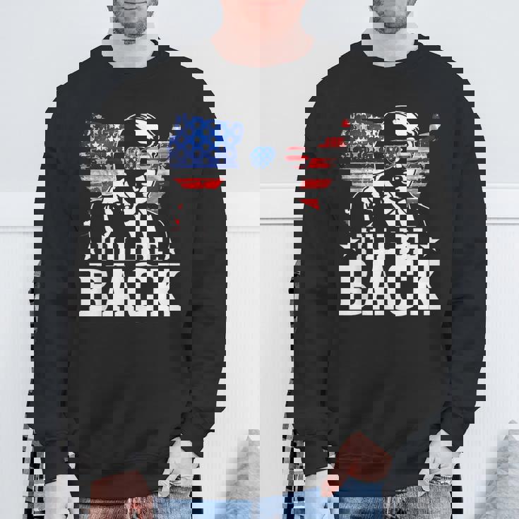 I'll Be Back Trump 2024 アメリカ大統領選挙トランプ スウェットシャツ 高齢者への贈り物