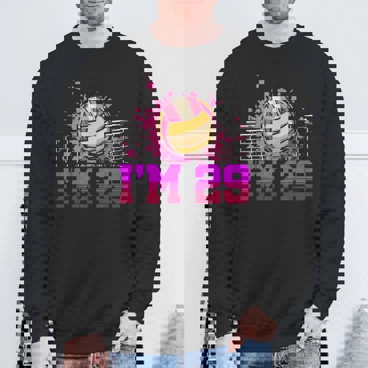 I'm 29Ports バレーボール選手 大人用 29歳の誕生日 スウェットシャツ 高齢者への贈り物