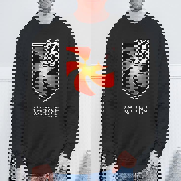 I'm Fine 脆弱性スタックス ファンタジー Mmorpg スウェットシャツ 高齢者への贈り物