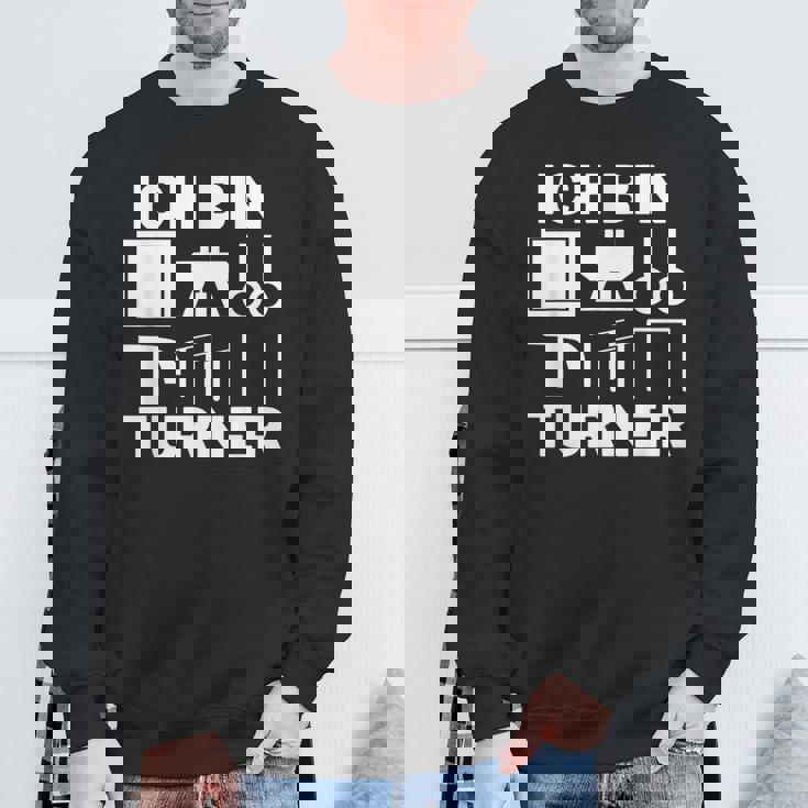 Ich Bin ターナー アート 体操モチーフ 男の子 メンズ スウェットシャツ 高齢者への贈り物