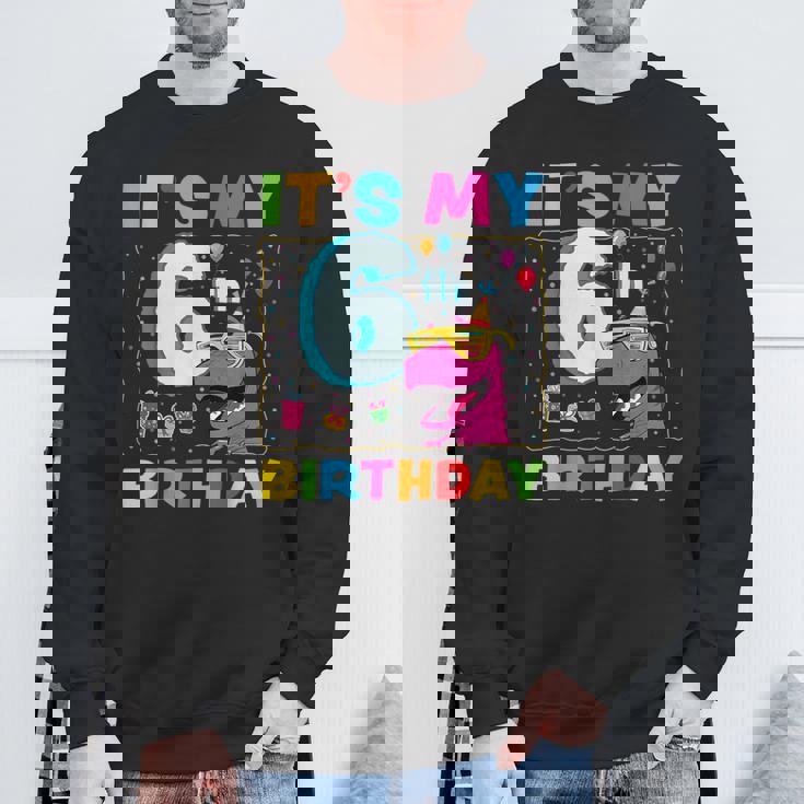 It's My 6Th Birthday Happy 6Ix Year T-Rex 恐竜 面白い スウェットシャツ 高齢者への贈り物