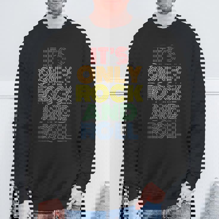 It's Only Rock And Roll ディストレスド ロック コンサート ヴィンテージ 70年代 スウェットシャツ 高齢者への贈り物