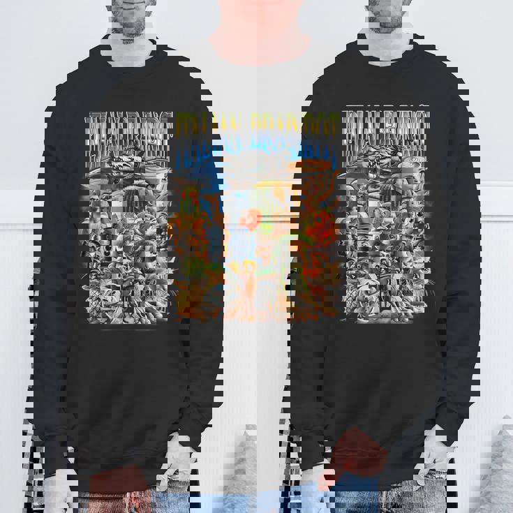 Italian Brainrot 面白いイタリアンブレインロットミームキャラクタ スウェットシャツ 高齢者への贈り物