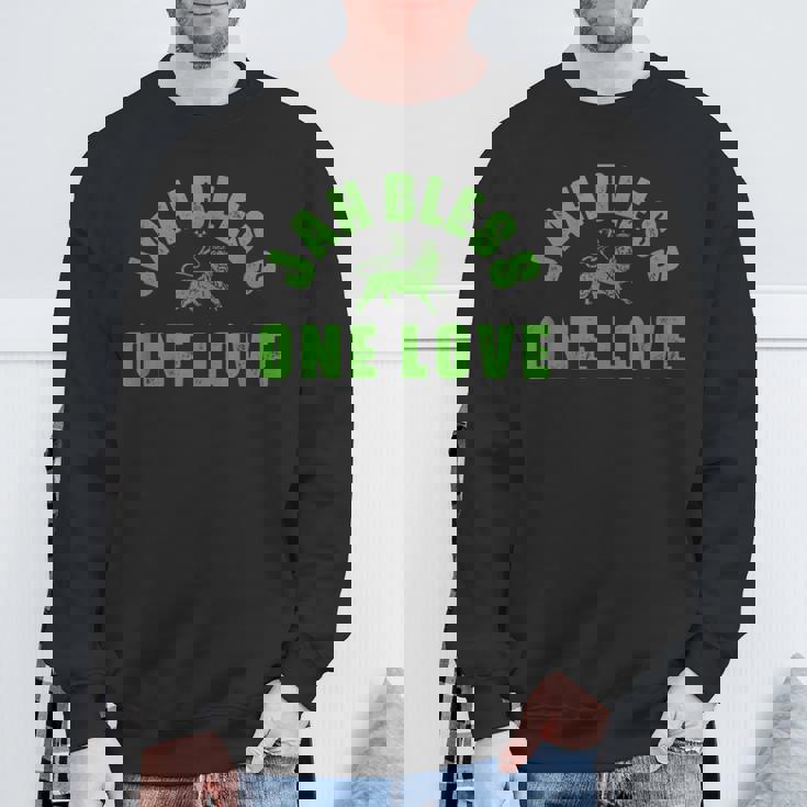 Jah Bless Reggae Music Lion Of Judah Jamaica レゲエ ダンスホール スウェットシャツ 高齢者への贈り物