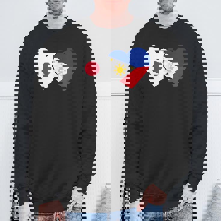 Japanese Flag Phillipinesフィリピンの遺産 フィリピンのルーツ 日本の国旗 フィリピンの国旗 スウェットシャツ 高齢者への贈り物