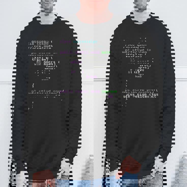 Javaプログラミング Java 成功アルゴリズム Javaプログラマー スウェットシャツ 高齢者への贈り物