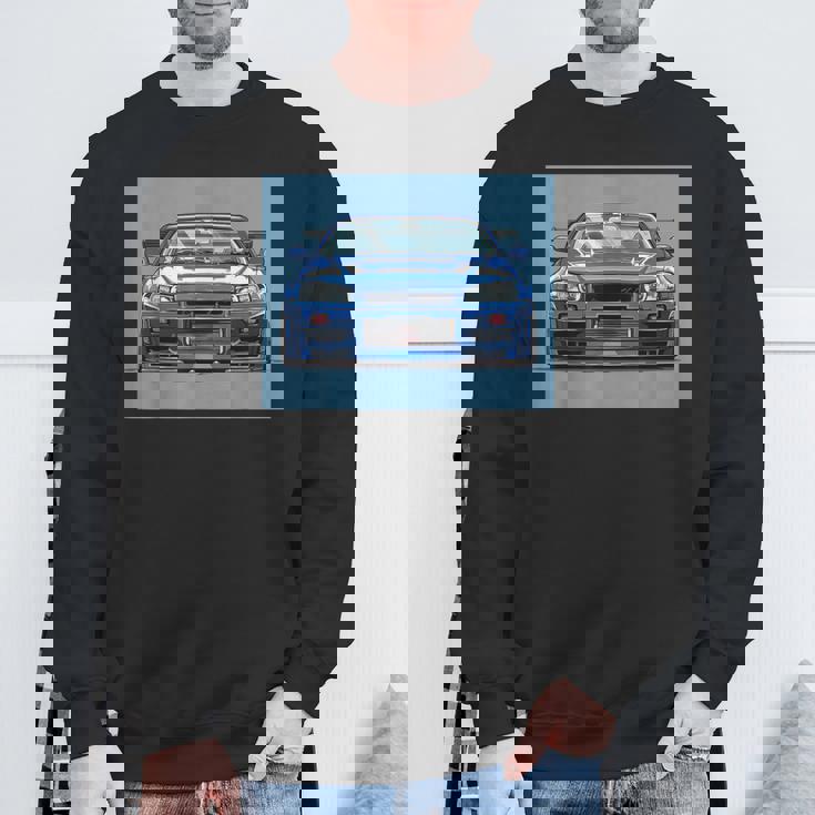 Jdm Gt R カーシーン チューニング スカイライン R34 ドリフト インポート スウェットシャツ 高齢者への贈り物