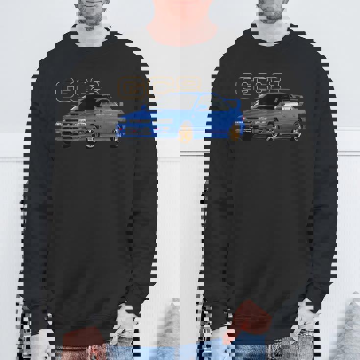 Jdm Rally Blue Car Gc8 バージョン5 スウェットシャツ 高齢者への贈り物