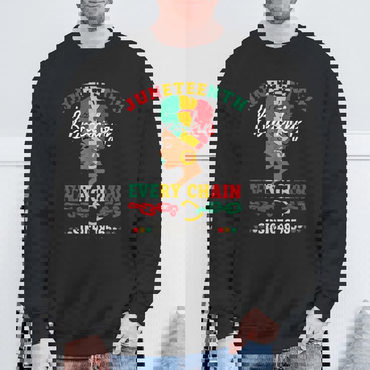Junenth Breaking Every Chainince 1865 レディース メンズ スウェットシャツ 高齢者への贈り物