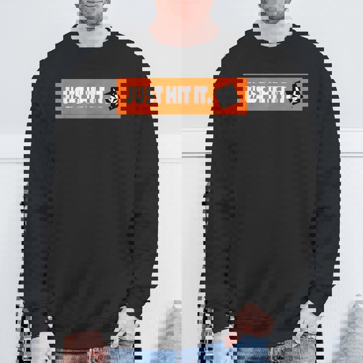 Just Hit It 420 マリファナ 大麻 雑草 喫煙 スウェットシャツ 高齢者への贈り物