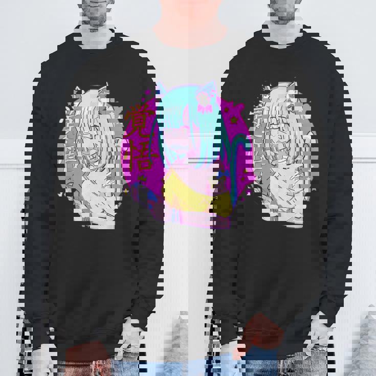 Kawaii Gamer ネコガール メンヘラ 美的パステル ゴス キュート スウェットシャツ 高齢者への贈り物