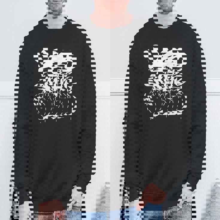 Keep Writing My Name ホワイト グラフィティ タギング 爆撃シャツ スウェットシャツ 高齢者への贈り物