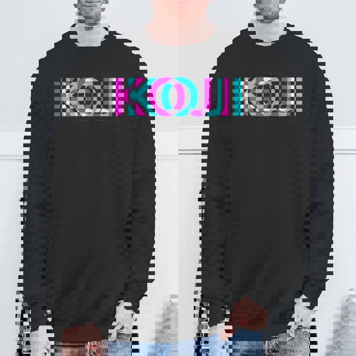 Koji こんにちは、私の名前はファーストネームタグ スウェットシャツ 高齢者への贈り物