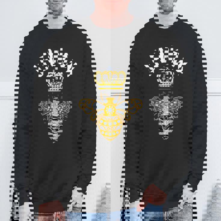 Lennon Name Lennon 誕生日プレゼント 女王冠 蜂 レノン スウェットシャツ 高齢者への贈り物