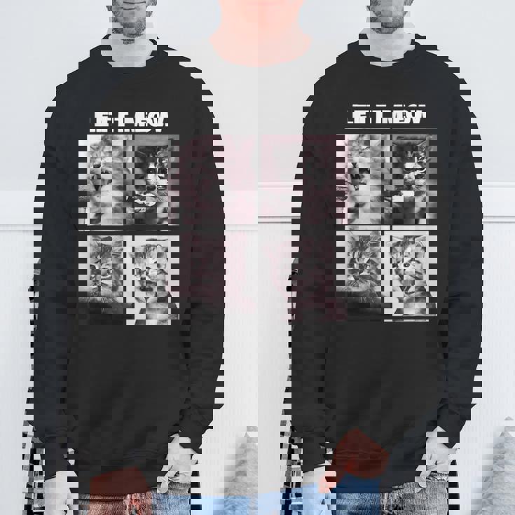 Let It Meow 面白い猫子猫の歌うギフト スウェットシャツ 高齢者への贈り物