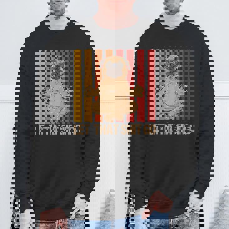 Let Thathit Go パグ ヨガ ヴィンテージデザイン スウェットシャツ 高齢者への贈り物