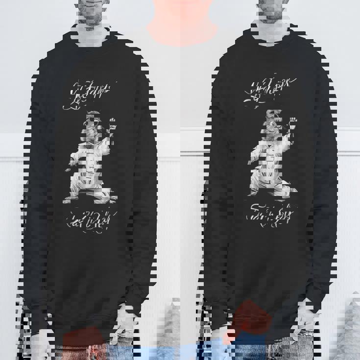 Life Happens 太極拳は面白い陰陽太極拳マーモットを助ける スウェットシャツ 高齢者への贈り物