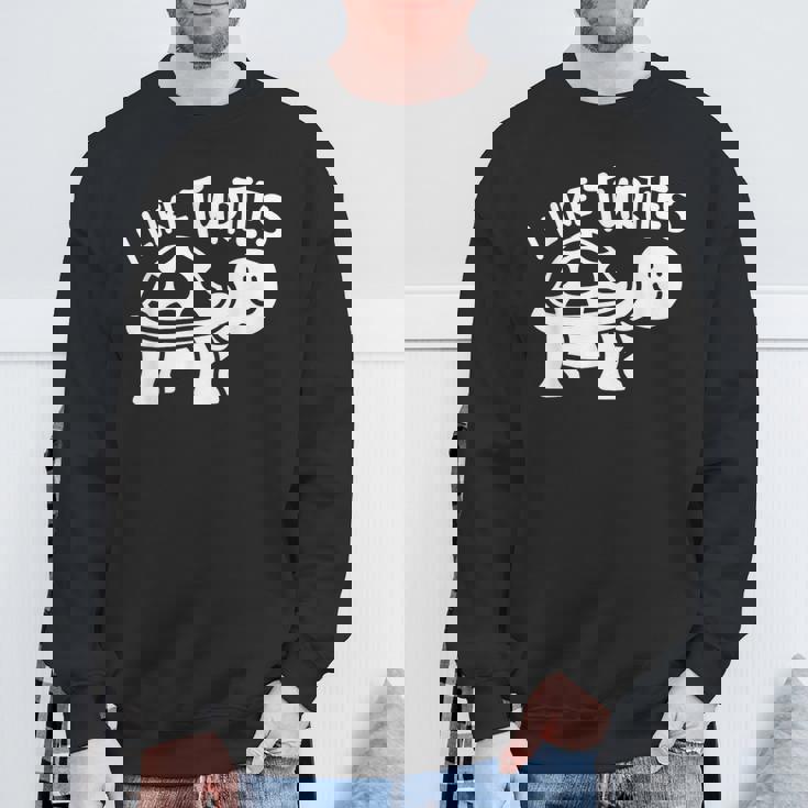 I Like Turtles かわいい 亀 愛 亀 海 動物 好き スウェットシャツ 高齢者への贈り物