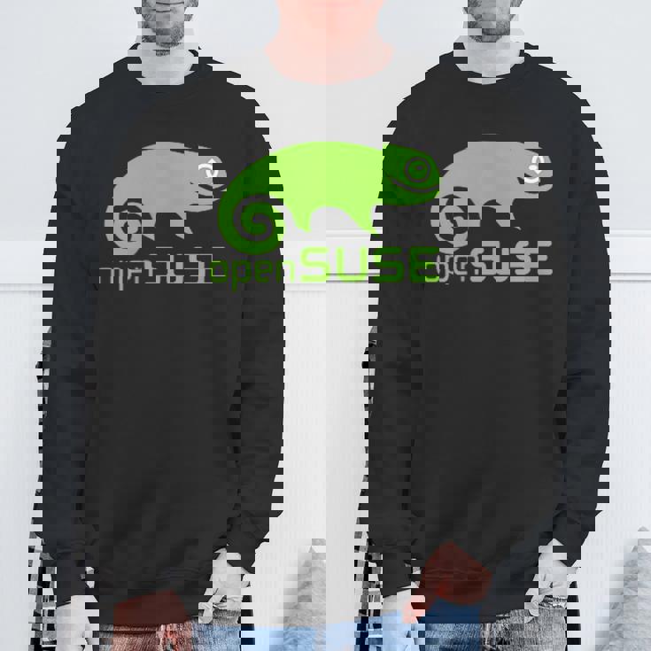 Linux Opensuse ラバーtシャツ タグライン&ロゴ オープンソースos スウェットシャツ 高齢者への贈り物