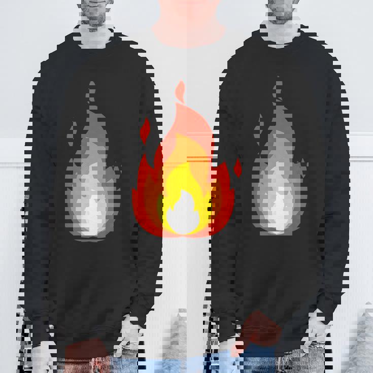 Lit Fire Flame ホットバーニングビーチパーティー スウェットシャツ 高齢者への贈り物