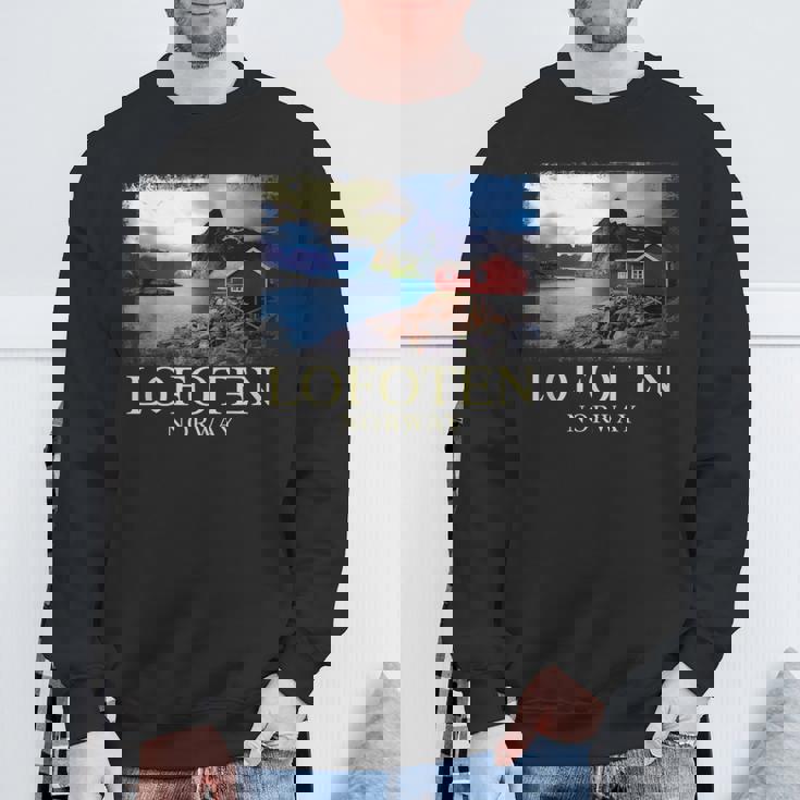 Lofoten ノルウェー キャビン ノルディック フィヨルド ベルゲン オーロラ スウェットシャツ 高齢者への贈り物