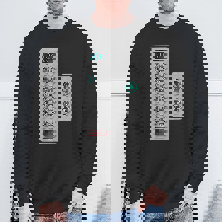 I Love Elevator ギフト かわいいエレベーターボタン メカニッククロージャー スウェットシャツ 高齢者への贈り物