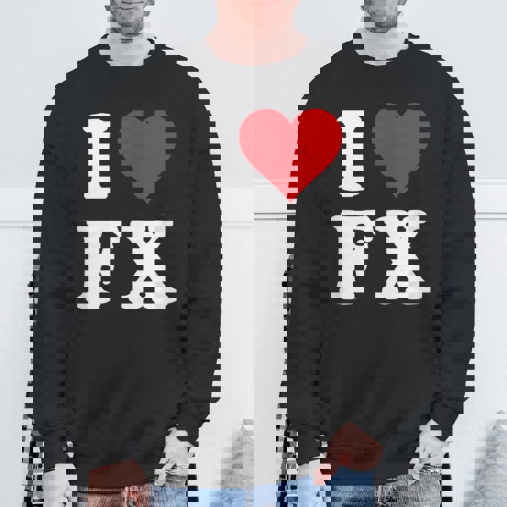 I Love Fx イニシャル I Heart FX 名前 F X スウェットシャツ 高齢者への贈り物