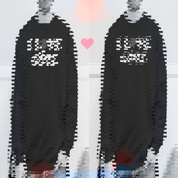 I Love Götz マッチング ガールフレンド&ボーイフレンド Götz 名前 スウェットシャツ 高齢者への贈り物