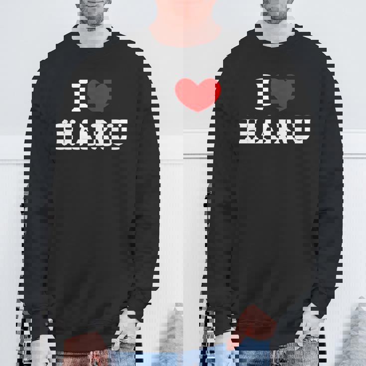 I Love Haru 私は愛する Haru スウェットシャツ 高齢者への贈り物