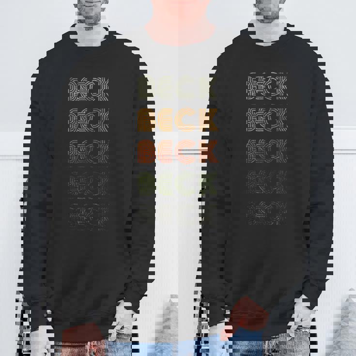 Love Heart Beck グランジ ビンテージスタイル ブラックベック スウェットシャツ 高齢者への贈り物