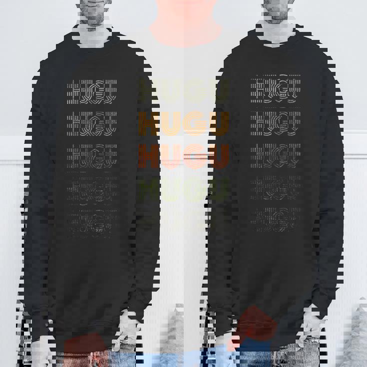 Love Heart Hugu グランジ ヴィンテージスタイル ブラック フグ スウェットシャツ 高齢者への贈り物