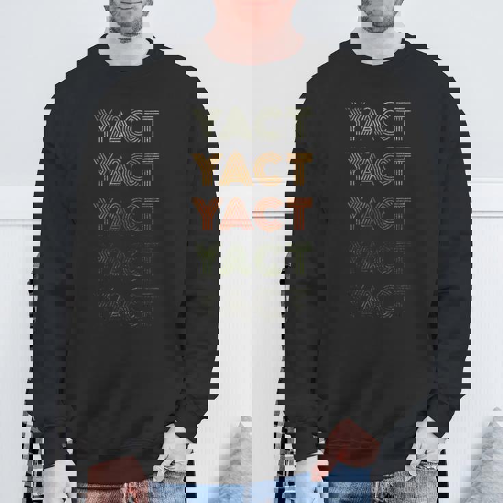 Love Heart Yact グランジ ビンテージスタイル ブラック ヤクト スウェットシャツ 高齢者への贈り物