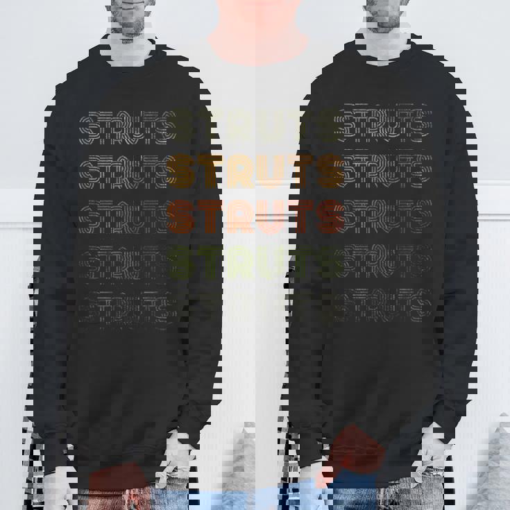 Love Hearttruts グランジ ビンテージスタイル ブラック ストラット スウェットシャツ 高齢者への贈り物