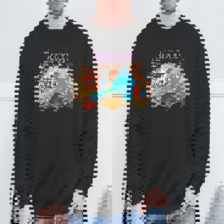 I Love Japan Nature & Culture Tokyo Japan Graphic スウェットシャツ 高齢者への贈り物