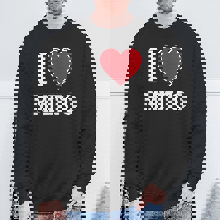 I Love Mito、ハートのある日本の都市 スウェットシャツ 高齢者への贈り物