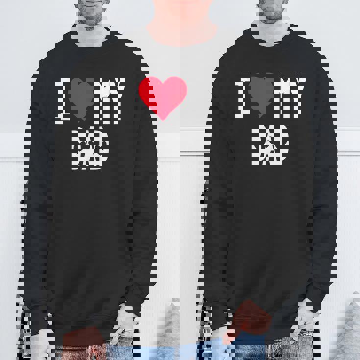 I Love My Dad シャツ I Heart Dad Love Dad スウェットシャツ 高齢者への贈り物