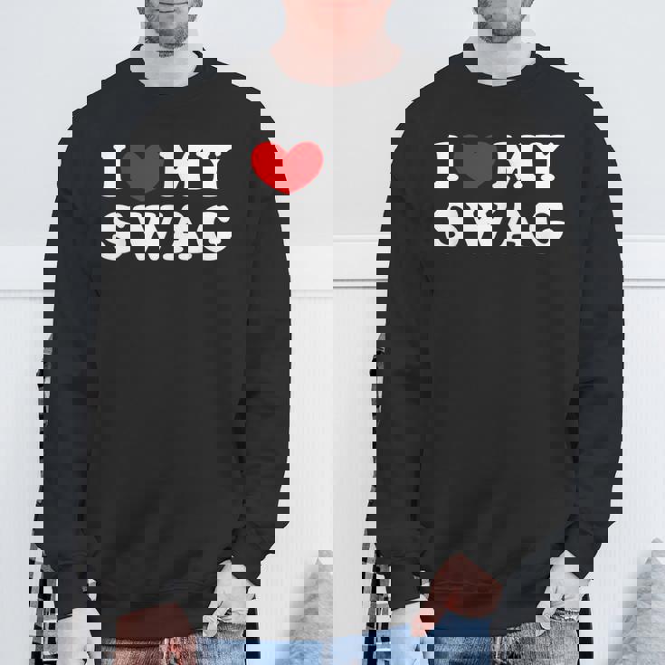 I Love Mywag アイ・ラブ・マイ・スワッグ、アイ・ハート・マイ・スワッグ スウェットシャツ 高齢者への贈り物