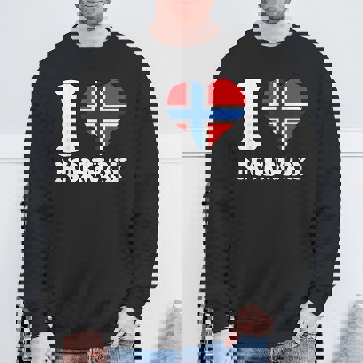 I Love Norwegian Pride ノルウェーのルーツ ノルウェー国旗 スウェットシャツ 高齢者への贈り物