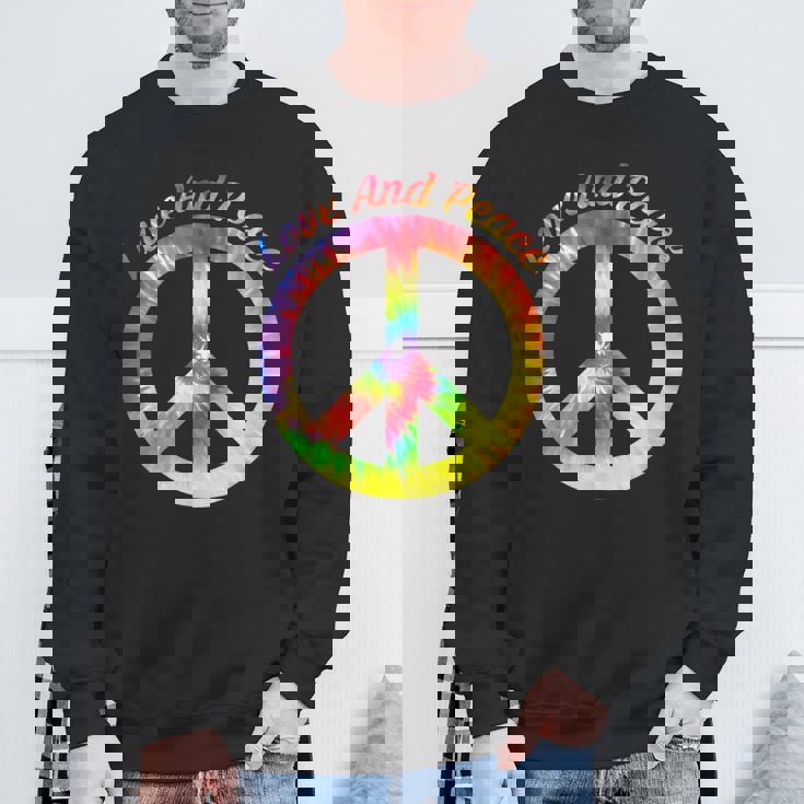 Love Peace 60年代70年代ヒッピーコスチューム Love Peace スウェットシャツ 高齢者への贈り物