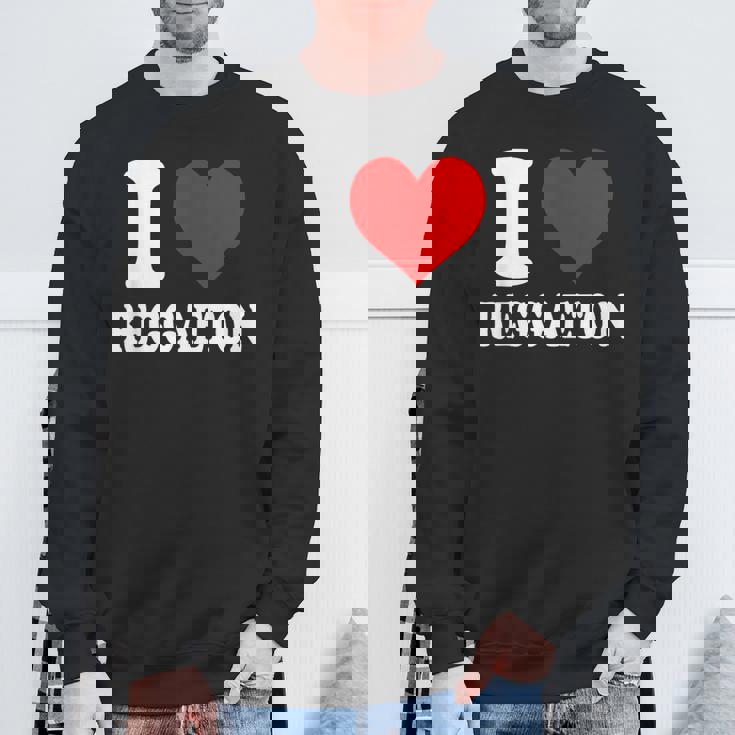 I Love Reggaeton Music スウェットシャツ 高齢者への贈り物
