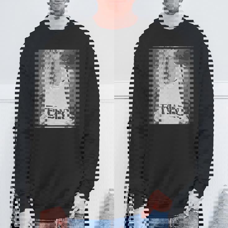 I Love Techno プリント セクシー テクノ レイブ パーティー スウェットシャツ 高齢者への贈り物