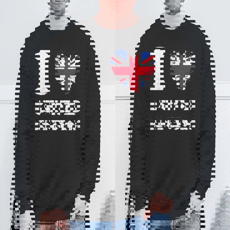 I Love United Kingdom ハートフラッグ イギリス Uk グレートブリテン スウェットシャツ 高齢者への贈り物