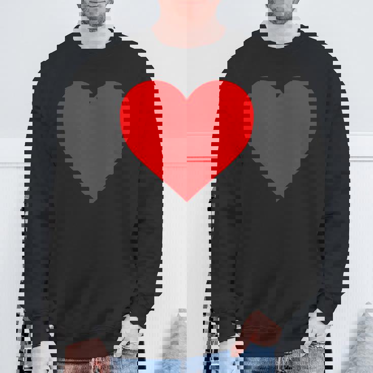 I Love You レッドハート バレンタインデー 絵文字 スウェットシャツ 高齢者への贈り物