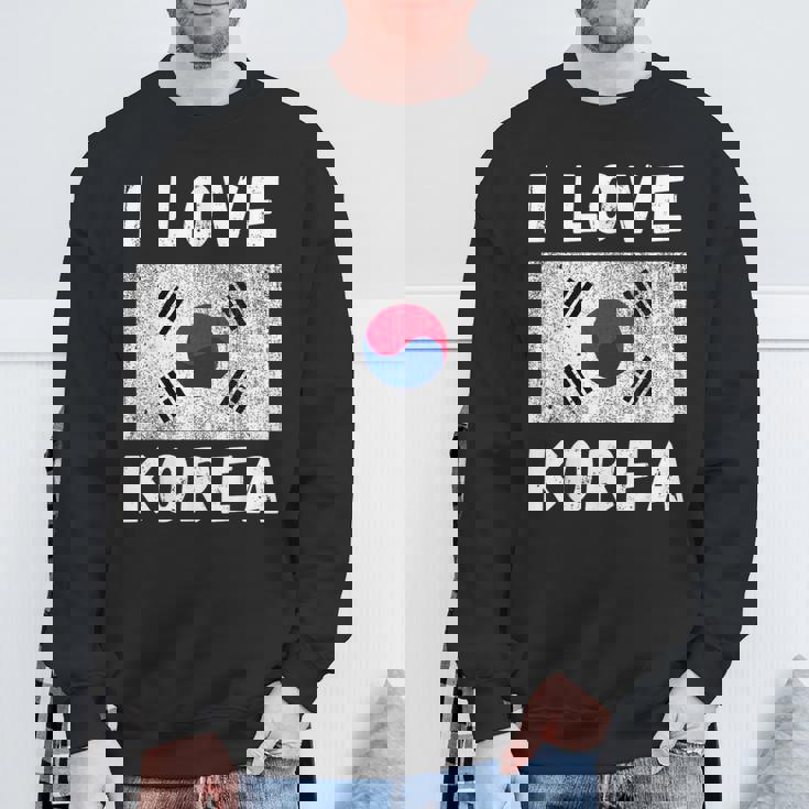 I Love 韓国 韓国 家族 旅行 お土産 スウェットシャツ 高齢者への贈り物