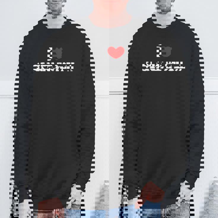 I Lovekee-Ball I Heart スキーボール スウェットシャツ 高齢者への贈り物