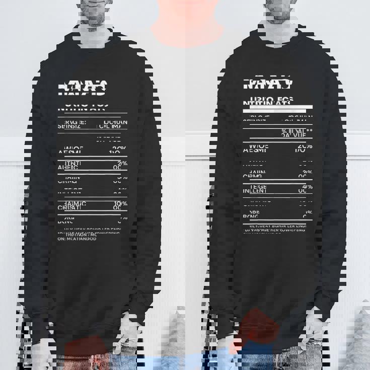 Manato 栄養成分表示 スウェットシャツ 高齢者への贈り物